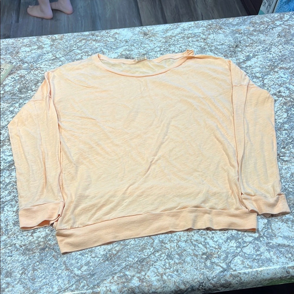 PINK Victoria's Secret Peach Long Sleeve Tee